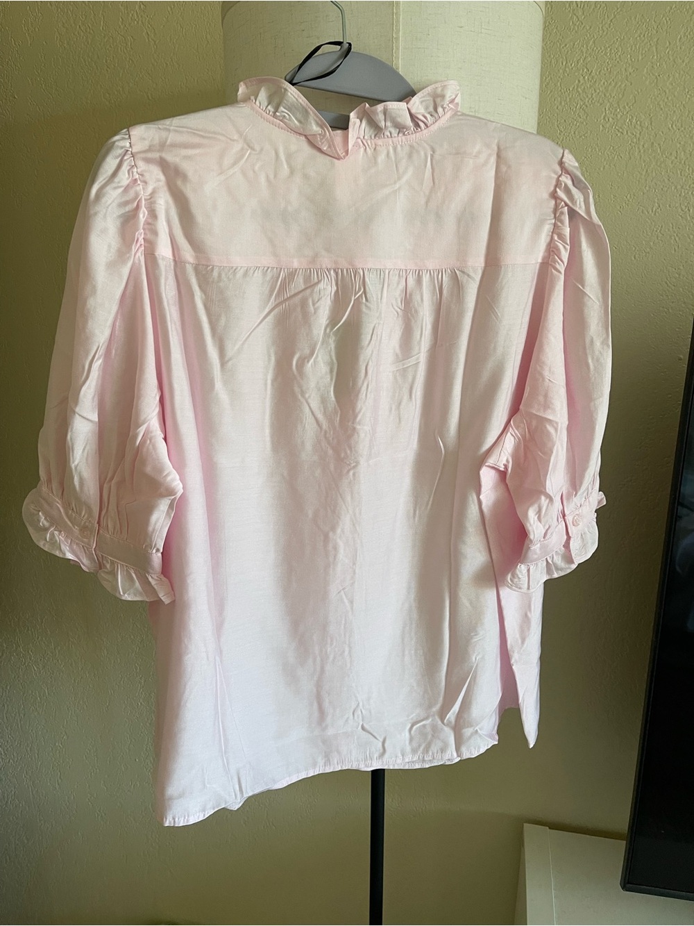 H&M Pale Pink Ruffle-Front Blouse - Picture 3 of 3